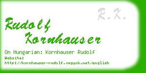 rudolf kornhauser business card